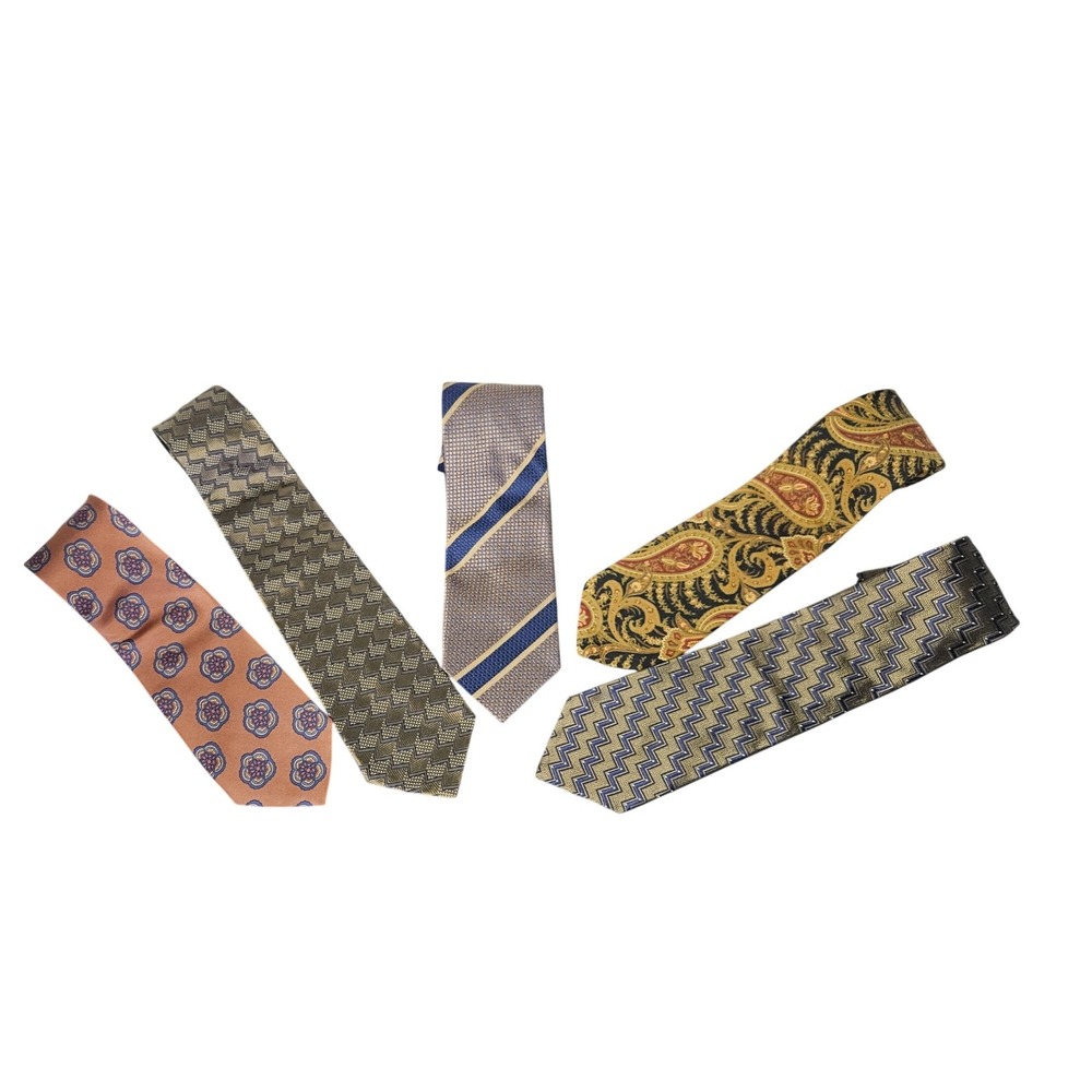 Luciano Barbera 4 Silk 1 Wool Mens Neck Ties Made in Italy‎